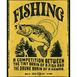 Fish On Metal Sign Desperate Enterprises (2656) Tin by Desperate Enterprises
