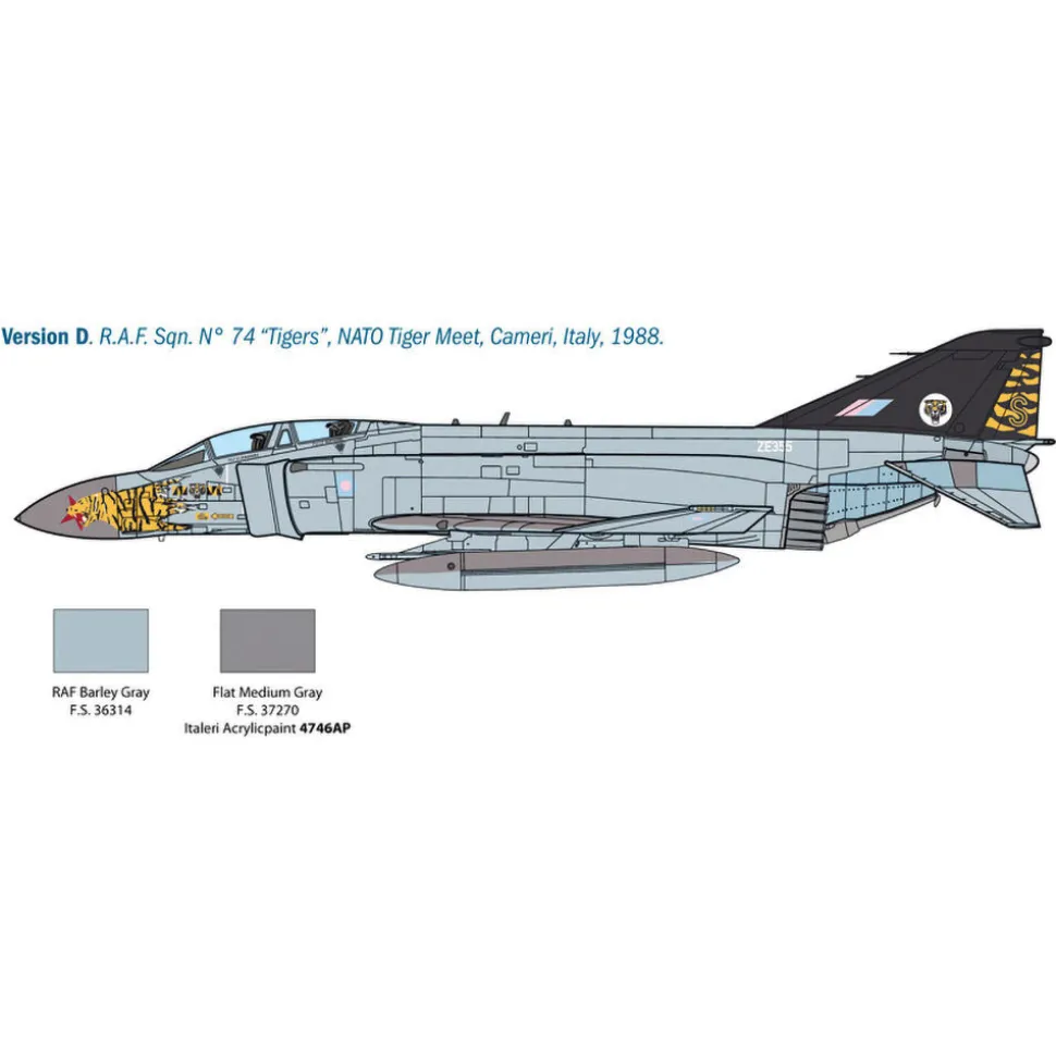 F-4J Phantom II 1/48 Kit 1:48 Scale Plastic Model Kit by Italeri