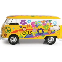 Flower Power VW Microbus 1:24 Scale Diecast Model by Motormax