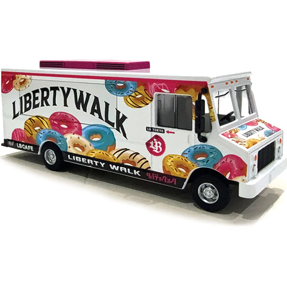 Food Truck Liberty Walk LB Cafe Truck - Limited Edition 1:64 Scale Diecast Model Truck by American Diorama