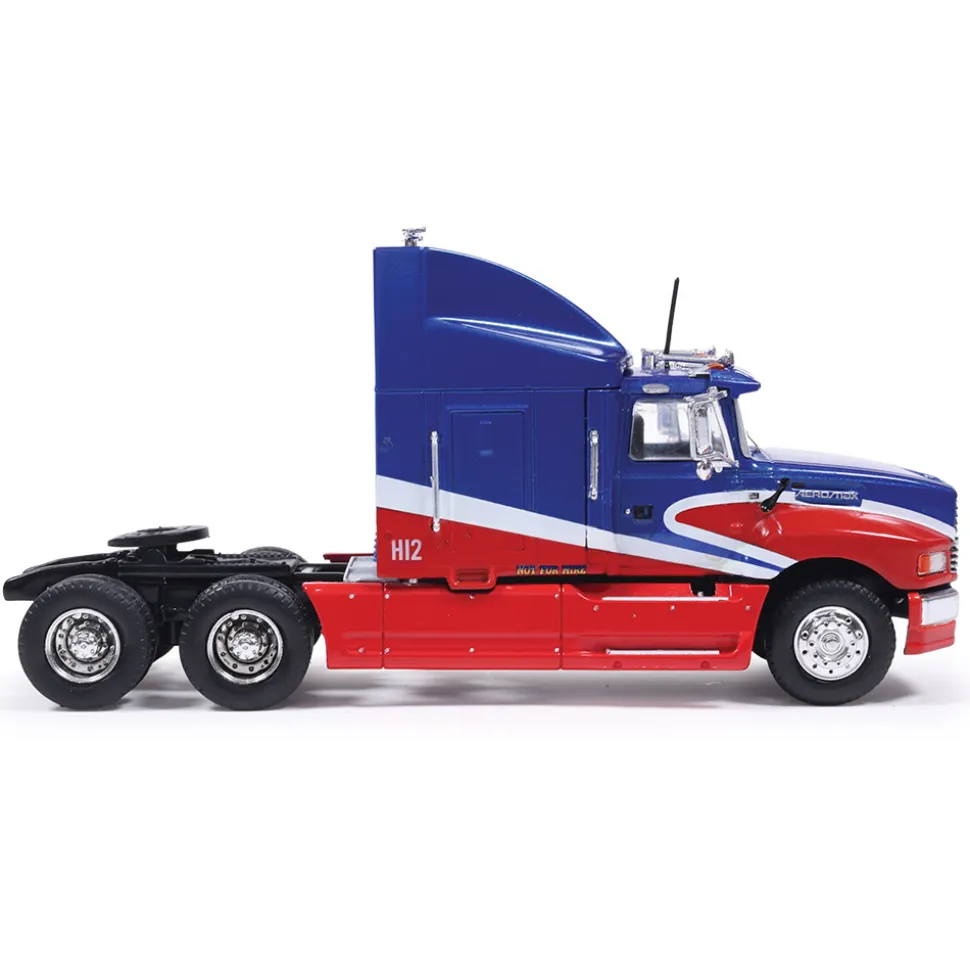 1990 Ford Aeromax - Red & Blue 1:64 Scale Diecast Model Truck by IXO Models