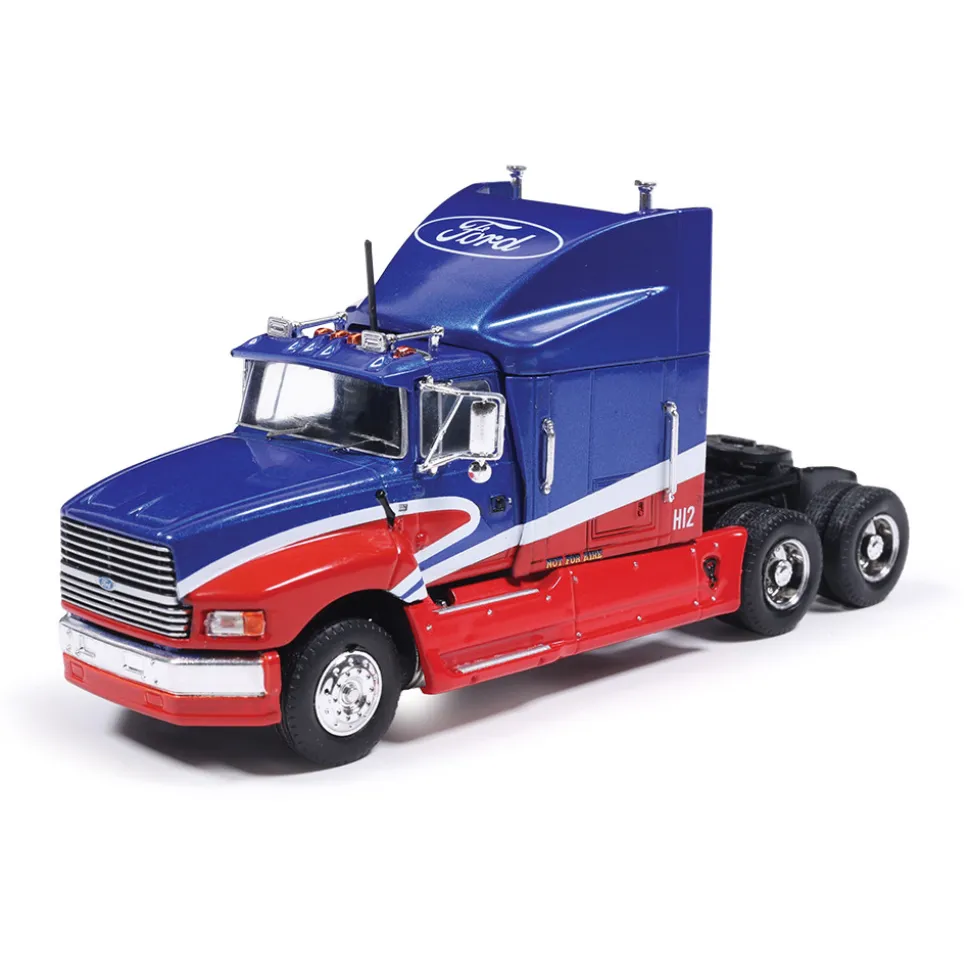 1990 Ford Aeromax - Red & Blue 1:64 Scale Diecast Model Truck by IXO Models