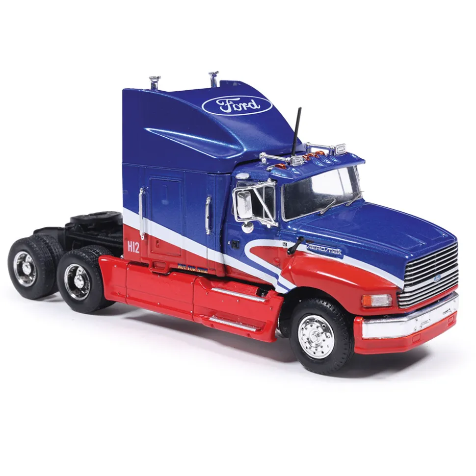 1990 Ford Aeromax - Red & Blue 1:64 Scale Diecast Model Truck by IXO Models