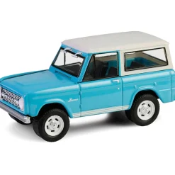 1966 Ford Bronco Custom SUV - Turquoise Blue (Scottsdale 2024) 1:64 Scale Diecast Model Truck by Greenlight