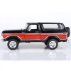 1978 Ford Bronco - Hard Top - Black & Red w/spare tire 1:24 Scale Diecast Model Truck by Motormax