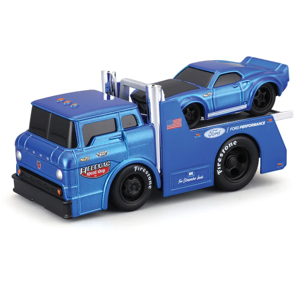 1966 Ford C600 Flatbed & 1969 Mustang GT - Muscle Transports 1:64 Scale by Muscle Machines