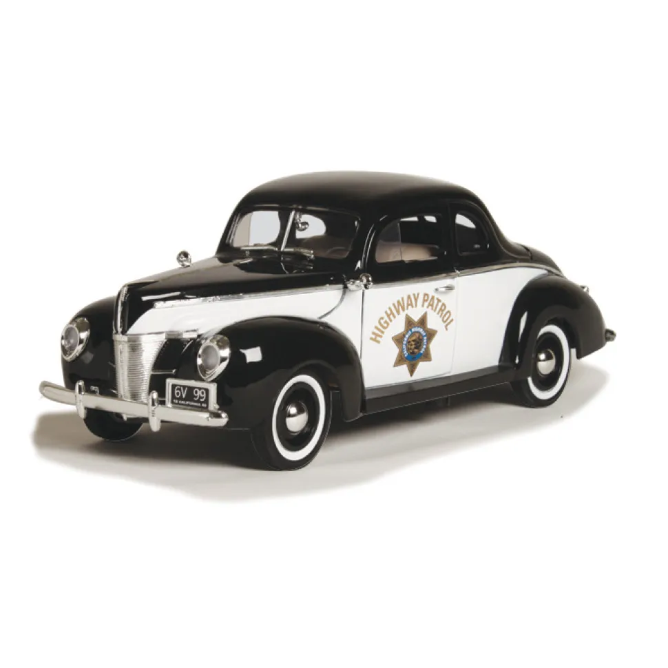 1940 Ford CHiPs Patrol Car 1:18 Scale Diecast Model by Motormax