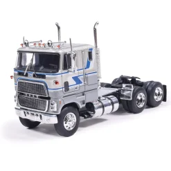 Ford COE 9000 - Blue And Silver 1:64 Scale Diecast Model Truck by IXO Models