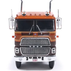 Ford COE 9000 - Brown and Tan 1:64 Scale Diecast Model Truck by IXO Models