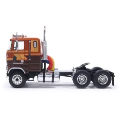 Ford COE 9000 - Brown and Tan 1:64 Scale Diecast Model Truck by IXO Models