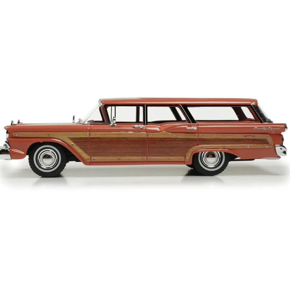 1959 Ford Country Squire - Rose 1:43 Scale Cast Resin Model Car by Goldvarg Collection