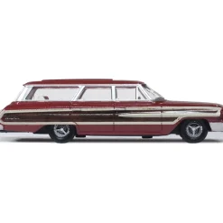 1964 Ford Country Squire - Vintage Burgundy 1:87 Scale Diecast Model Car by Oxford Diecast