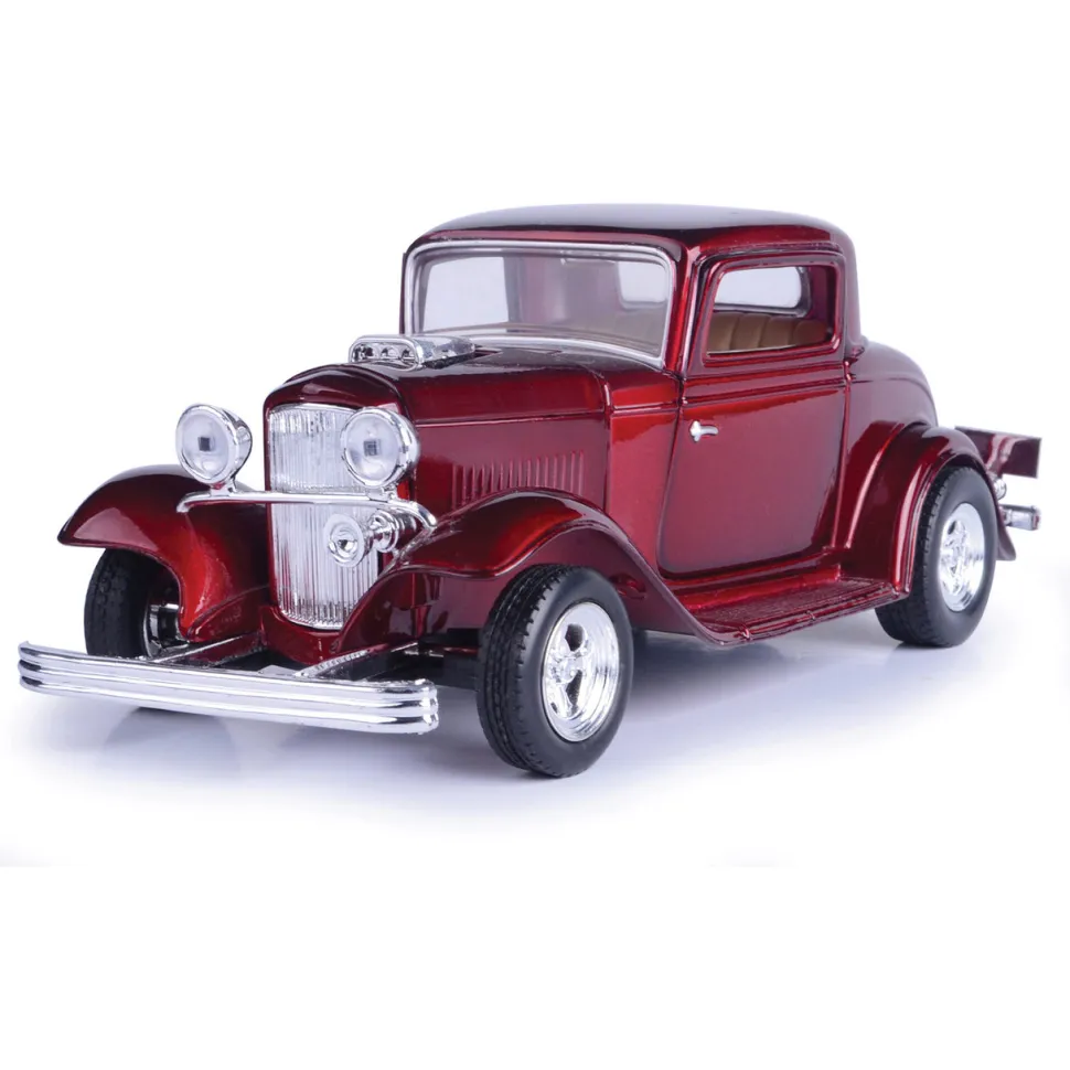 1932 Ford Coupe - Metallic Red 1:24 Scale Diecast Model Car by Motormax