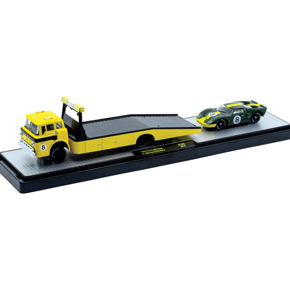1970 Ford C-600 Truck & 1966 Ford GT40 MK2 1:64 Scale Diecast Model Truck by M2 Machines
