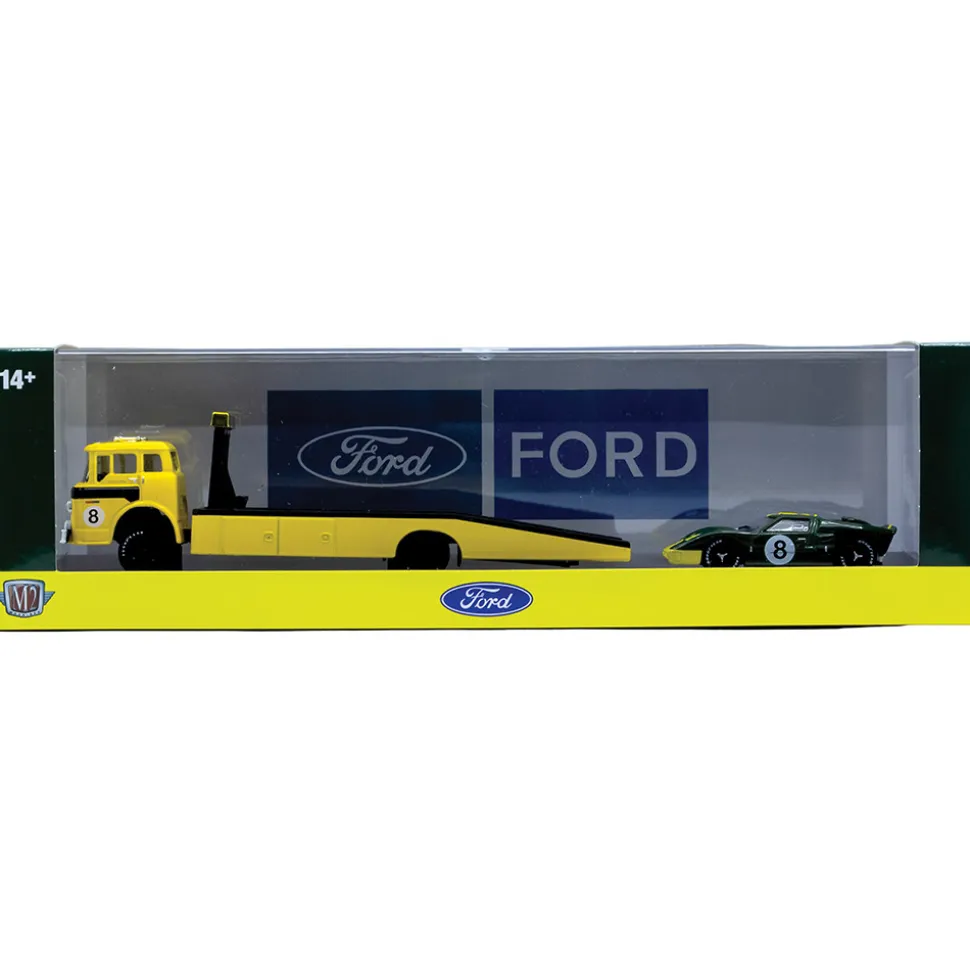 1970 Ford C-600 Truck & 1966 Ford GT40 MK2 1:64 Scale Diecast Model Truck by M2 Machines