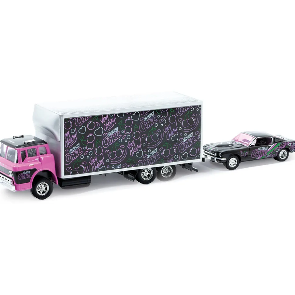 1966 Ford C-950 Truck & 1965 Ford Mustang 2+2 1:64 Scale Diecast Model Truck by M2 Machines