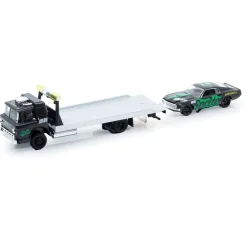 1970 Ford C-950 with 1970 Ford Mustang - Sprite 1:64 Scale Diecast Model Truck by M2 Machines