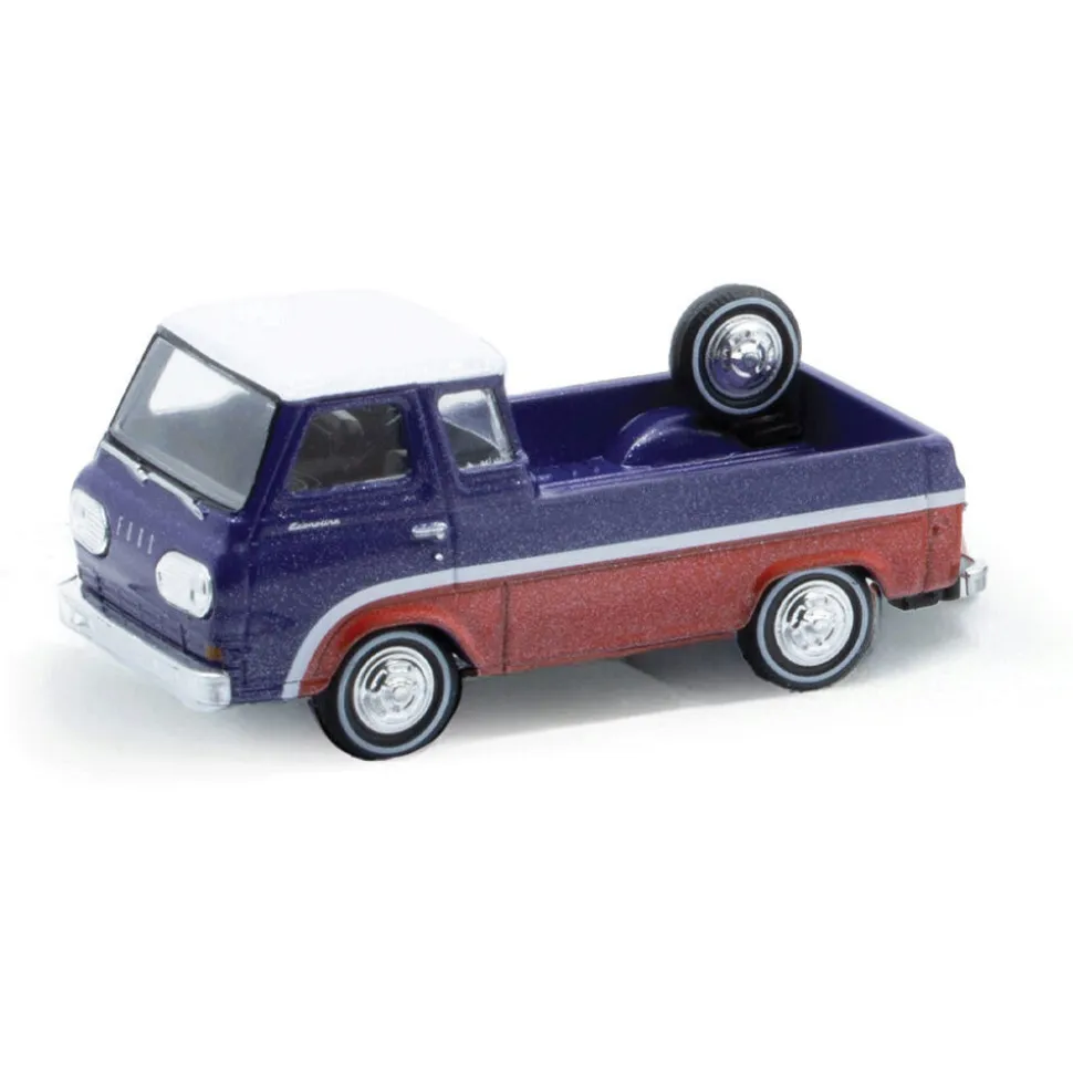 1964 Ford Econoline Truck & 1970 Ford Mustang Custom 1:64 Scale Diecast Model Truck by M2 Machines