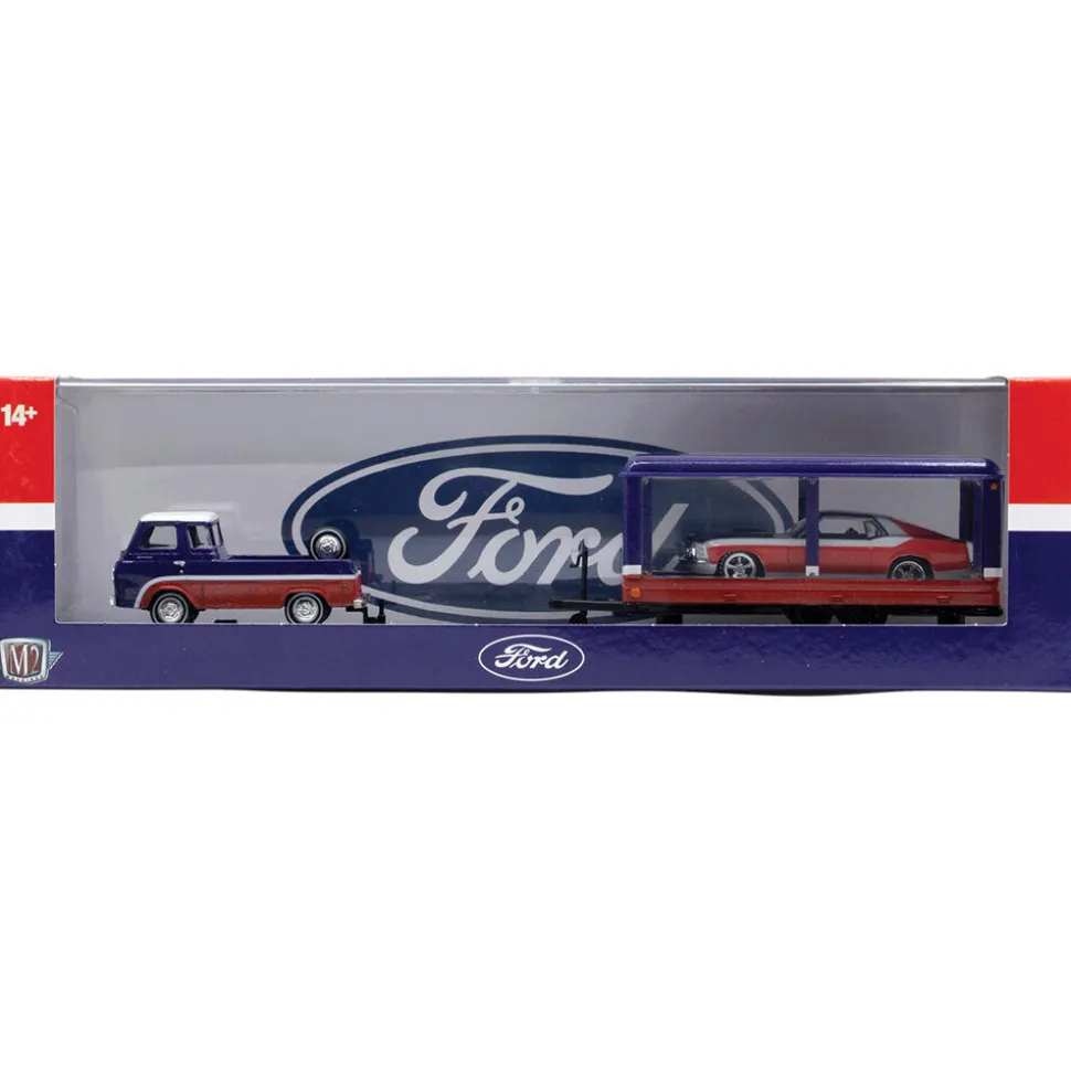 1964 Ford Econoline Truck & 1970 Ford Mustang Custom 1:64 Scale Diecast Model Truck by M2 Machines