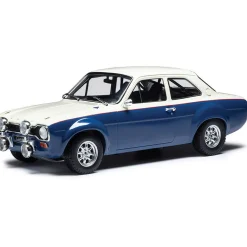 1974 Ford Escort MK1 RS 1600 - Blue and Pearl White 1:18 Scale Diecast Model Car by IXO Models