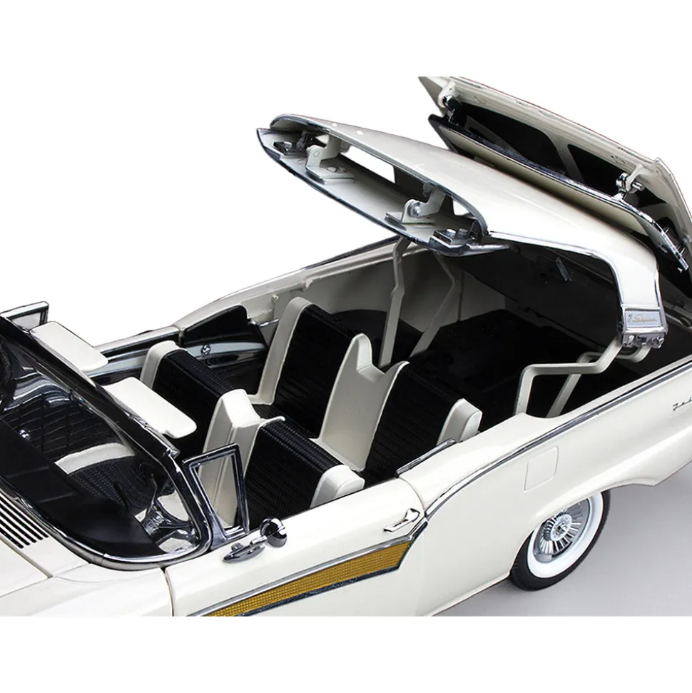1957 Ford Fairlane 500 Skyliner -Colonial White 1:18 Scale Diecast Model Car by Sunstar