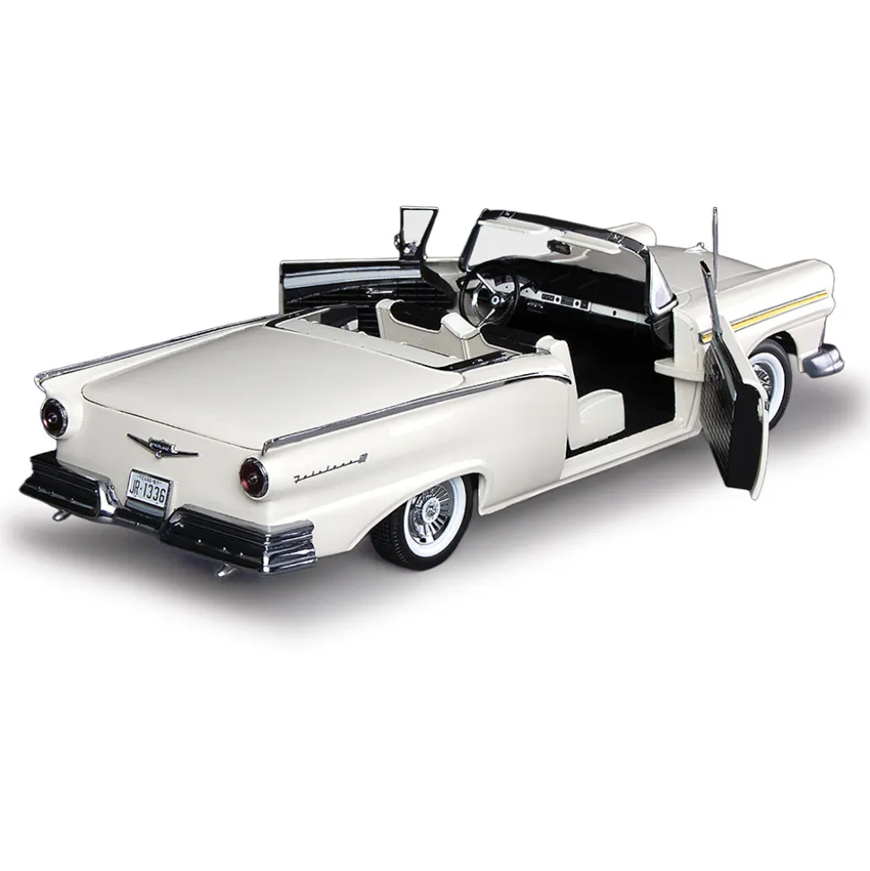 1957 Ford Fairlane 500 Skyliner -Colonial White 1:18 Scale Diecast Model Car by Sunstar