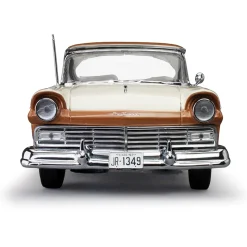1957 Ford Fairlane 500 Skyliner - Doeskin Tan/Colonial White 1:18 Scale Diecast Model Car by Sunstar