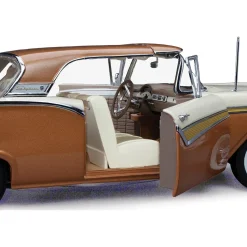 1957 Ford Fairlane 500 Skyliner - Doeskin Tan/Colonial White 1:18 Scale Diecast Model Car by Sunstar