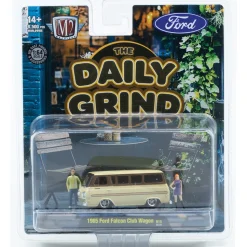 1965 Ford Falcon Club Wagon "The Daily Grind" - Diorama 1:64 Scale Diecast Model Truck by M2 Machines