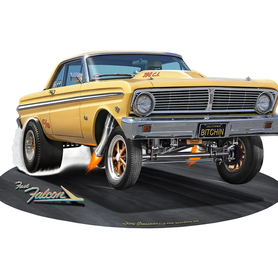 1965 Ford Falcon Gasser Laser Cut Sign Metal Sign by Vintage Signs