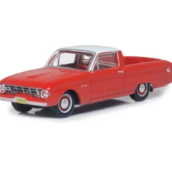 1960 Ford Falcon Ranchero - Montecarlo Red / Corinthian White 1:87 Scale Diecast Model Car by Oxford Diecast