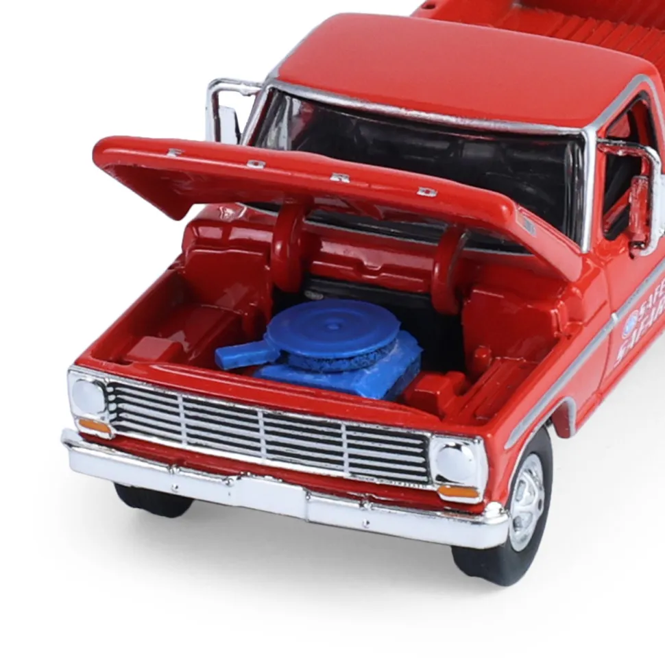 1969 Ford F-250 and 1969 Chevy Z/28 Camaro - Dan Fletcher with Enclosed Hauler Safety Safari 1:64 Scale Diecast Model Truck by Greenlight