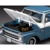1965 Ford F-100 Custom Cab Pickup - Blue & White 1:18 Scale Diecast Model Truck by Sunstar