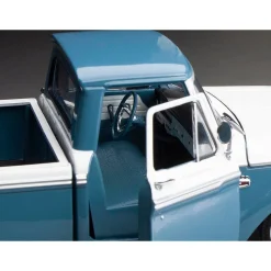 1965 Ford F-100 Custom Cab Pickup - Blue & White 1:18 Scale Diecast Model Truck by Sunstar