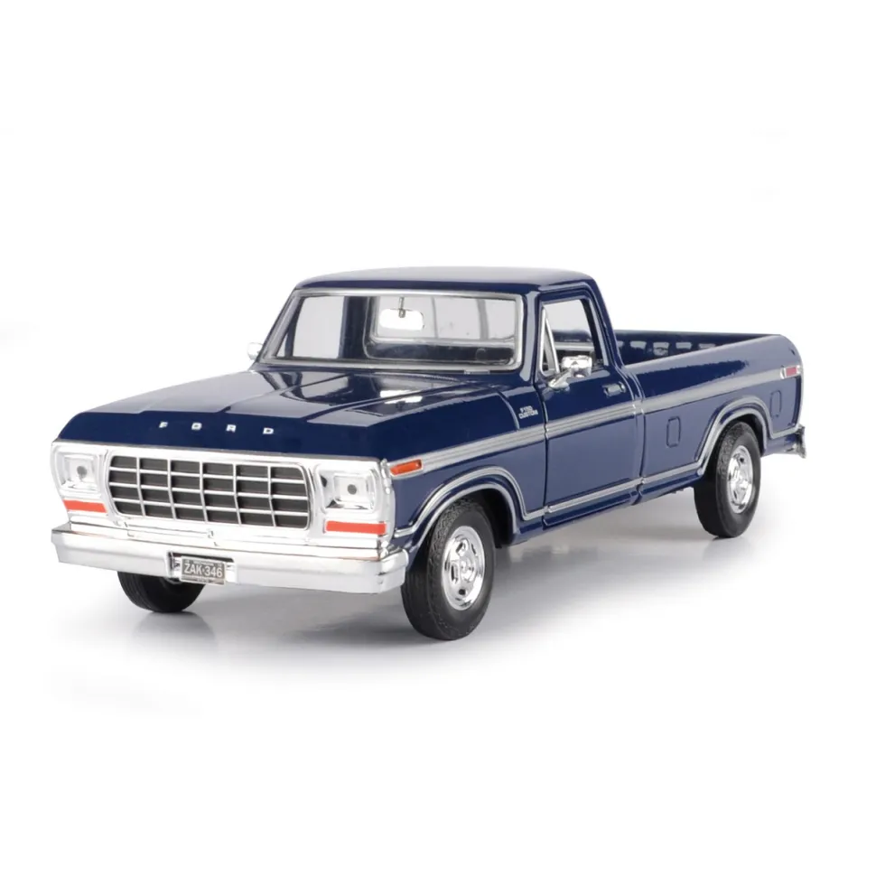 1979 Ford F-150 Custom - Dark Blue 1:24 Scale Diecast Model Truck by Motormax