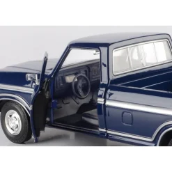 1979 Ford F-150 Custom - Dark Blue 1:24 Scale Diecast Model Truck by Motormax
