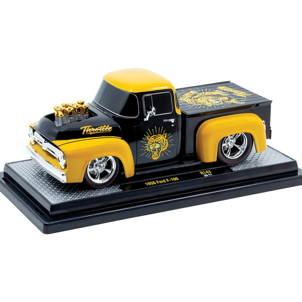1956 Ford F-100 Custom - Throttle 1:24 Scale Diecast Model Truck by M2 Machines
