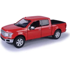 2019 Ford F-150 Lariat Crew Cab - Red 1:27 Scale Diecast Model Truck by Motormax