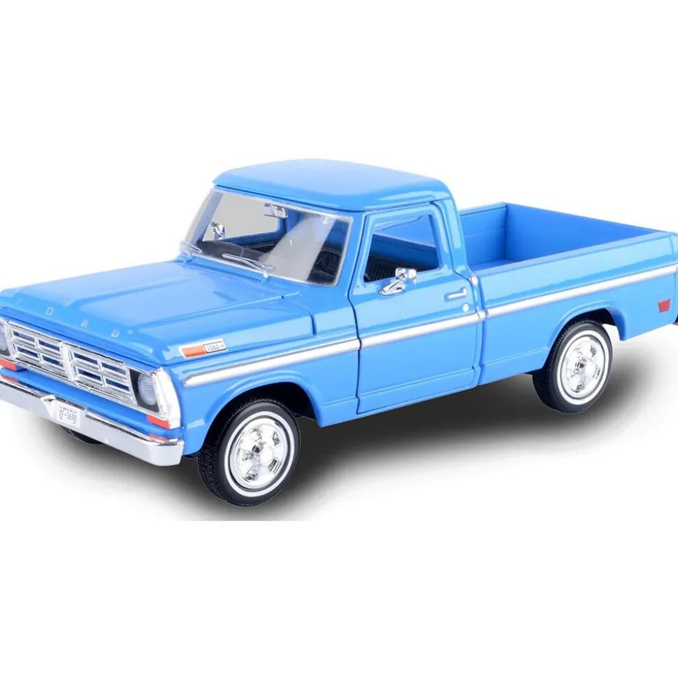 1972 Ford F-100 Pickup - Blue 1:24 Scale Diecast Model Truck by Motormax