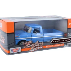 1972 Ford F-100 Pickup - Blue 1:24 Scale Diecast Model Truck by Motormax