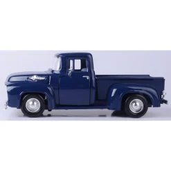 1956 Ford F-100 Pickup - Dark Blue 1:24 Scale Diecast Model Truck by Motormax