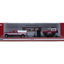 1987 Ford F-350 Truck & 1966 Ford Bronco 1:64 Scale Diecast Model Truck by M2 Machines