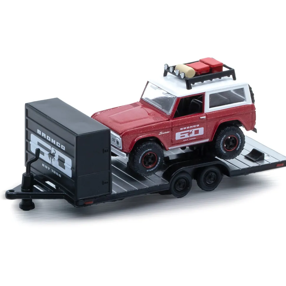 1987 Ford F-350 Truck & 1966 Ford Bronco 1:64 Scale Diecast Model Truck by M2 Machines