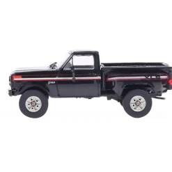 1983 Ford F-150 XLS Flareside 4X4 - Raven Black 1:64 Scale Diecast Model Truck by IXO Models