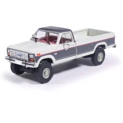 1986 Ford F-150 XLT Lariat Long Bed Styleside 4X2 - Colonial White Tu-Tone 1:64 Scale Diecast Model Truck by IXO Models