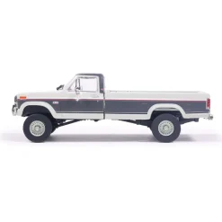 1986 Ford F-150 XLT Lariat Long Bed Styleside 4X2 - Colonial White Tu-Tone 1:64 Scale Diecast Model Truck by IXO Models