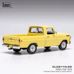 1978 Ford F-100 - Yellow 1:43 Scale Diecast Model Truck by IXO Models
