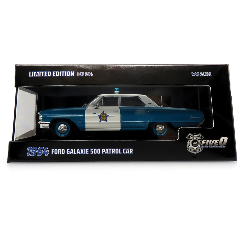 1964 Ford Galaxie 500 - Chicago Police Department 1:43 Scale Diecast Model Car by Iconic Replicas