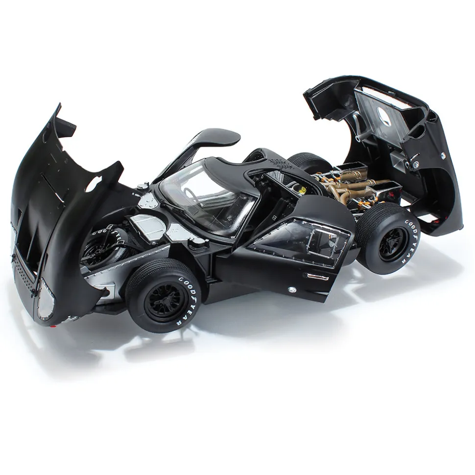 1966 Ford GT40 Custom Matt-Black 1:18 Scale Diecast Model Car by Shelby Collectibles