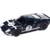 1965 Ford GT40 #7 - Dark Blue w/White Stripes 1:64 Scale Diecast Model Car by Auto World